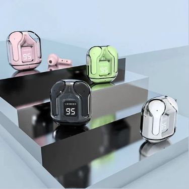 Air 31 pods Max Earbuds Wireless Crystal Transparent Bluetooth 5.3 Air 31 pods Max Ear Buds Wireless Headset (without Pouch)