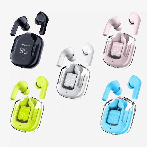 Ultrapods Max Earbuds Wireless Crystal Transparent Bluetooth 5.3Ultrapods Max Ear Buds Wireless Headset (without Pouch)