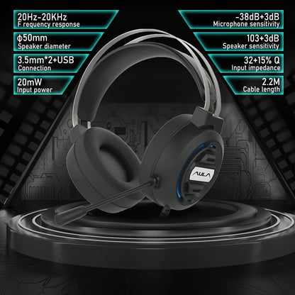 S603 Gaming Wired Headset Gamer Deep Bass Stereo Earphone With Microphone For PC Computer