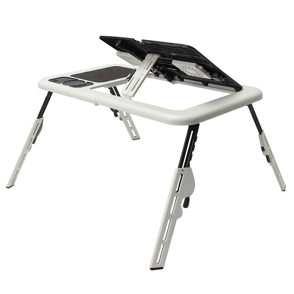 Multi-Function Folding Laptop Desk Table Laptop Stand Holder With 2 USB Cooling Fans Mouse Pad For Bed